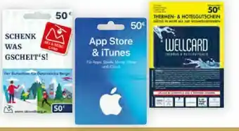 Billa iTunes Gutscheinkarten Angebot