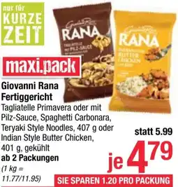 Maximarkt Giovanni Rana Fertiggericht Angebot