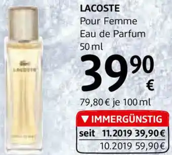 dm Lacoste Pour Femme 50 ml Angebot