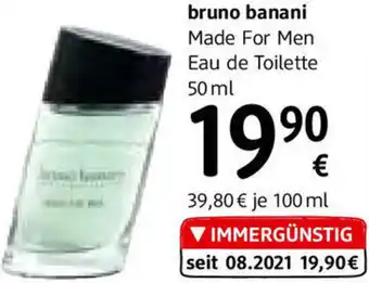 dm Bruno Banani Made For Men Eau De Toilette 50ml Angebot