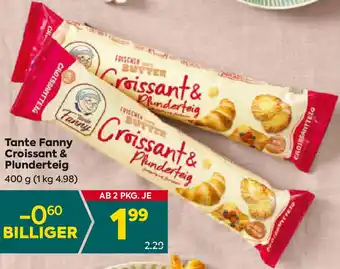 Billa Tante Fanny Croissant & Plunderteig Angebot