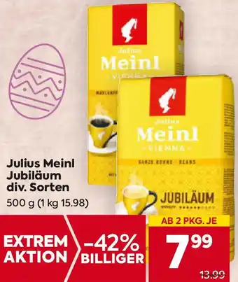 Billa Julius Meinl Jubiläum Angebot