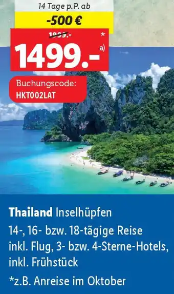 Lidl Thailand Inselhüpfen Angebot
