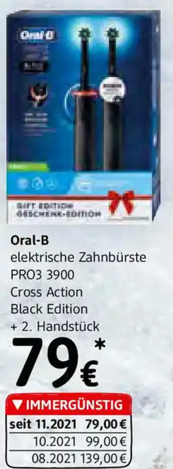 dm Oral-B Elektrische Zahnbürste PRO3 3900 Angebot