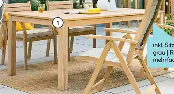 Hellweg Gartenmöbelserie „Mykonos“ Tisch Angebot
