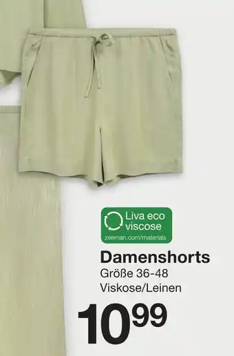 Zeeman Damenshorts Angebot