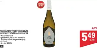 Metro Weingut stift klosterneuburg gemischter satz dac nussberg Angebot