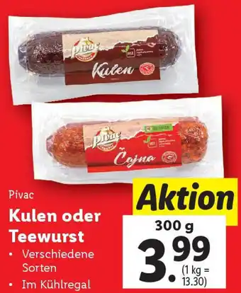 Lidl Kulen oder Teewurst Angebot