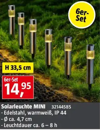 Bauhaus Solarleuchte MINI Angebot