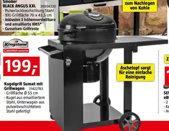 Bauhaus Kugelgrill Sunset mit Grillwagen Angebot