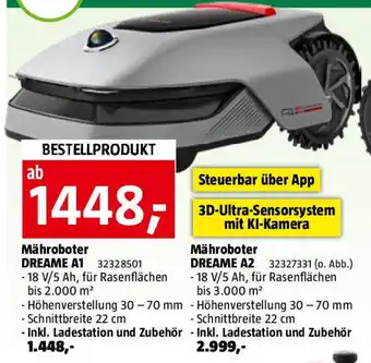 Bauhaus Mähroboter DREAME A2 Angebot