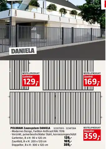 Bauhaus POLBRAM Zaunsystem DANIELA Angebot