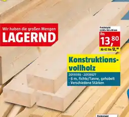 Bauhaus Konstruktionsvollholz NSi Angebot