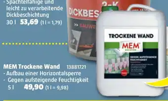 Bauhaus Trockene Wand Angebot