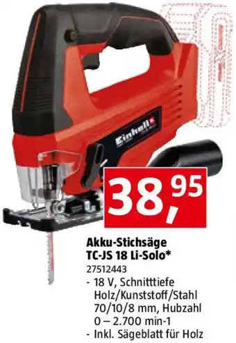 Bauhaus Akku-Stichsäge Angebot