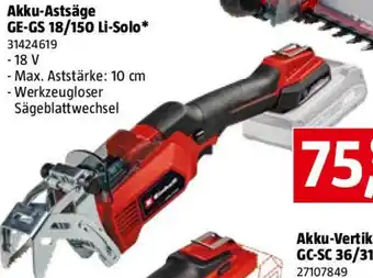 Bauhaus Akku-Astsäge Angebot