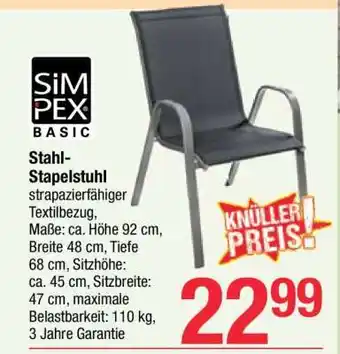 Maximarkt SIMPEX Basic Stahl-Stapelstuhl Angebot