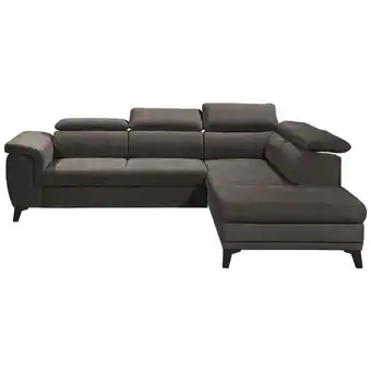 XXXLutz Ecksofa in Mikrovelours Dunkelbraun Angebot