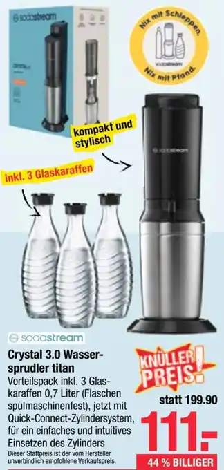 Maximarkt Crystal 3.0 Wasser- sprudler titan Angebot