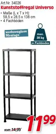 Zgonc Kunststoffregal Universo Angebot