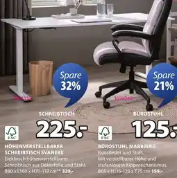JYSK Höhenverstellbarer schreibtisch svaneke Angebot