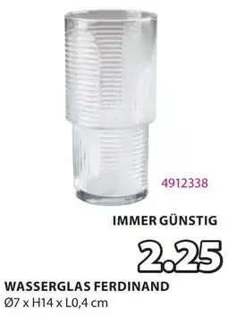 JYSK Wasserglas ferdinand Angebot