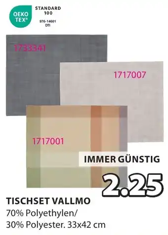 JYSK Tischset vallmo Angebot