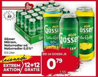 Billa Gösser Märzen, Naturradler od. Naturradler 0,0% Angebot