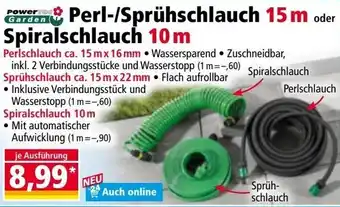 Norma Perl-/Sprühschlauch 15m oder Spiralschlauch 10m Angebot