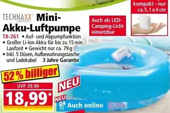 Norma Mini- Akku-Luftpumpe Angebot