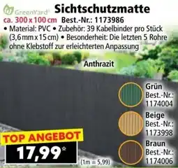 Norma Sichtschutzmatte Angebot