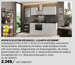 OBI Respekta selection küchenzeile elisabeth rs220wwh Angebot