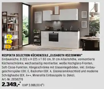 OBI Respekta selection küchenzeile elisabeth rs220wwh Angebot