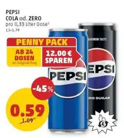 PENNY PEPSI COLA od. ZERO Angebot
