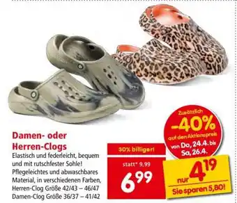Interspar Damen- oder Herren-Clogs Angebot