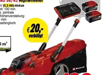 Zgonc Einhell Akku-Rasenmäher Set Rasarro 36/42 Angebot