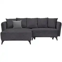 XXXLutz Ecksofa in Chenille Dunkelgrau Angebot