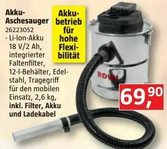 Bauhaus Akku-Aschesauger Angebot