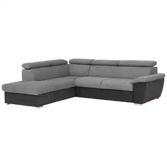 XXXLutz Ecksofa in Mikrofaser Grau, Schwarz Angebot