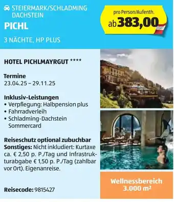 Hofer Hotel pichlmayrgut Angebot