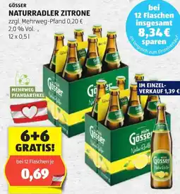 Hofer Gösser naturradler zitrone Angebot