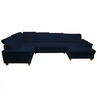 XXXLutz Wohnlandschaft in Mikrofaser Blau Angebot