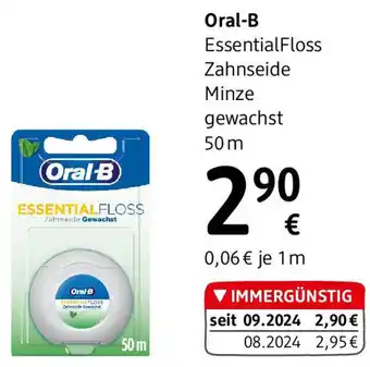 dm EssentialFloss Zahnseide Minze gewachst  Angebot
