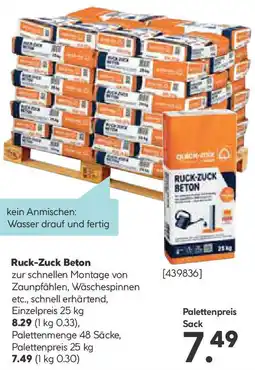 Hellweg Ruck-Zuck Beton Angebot