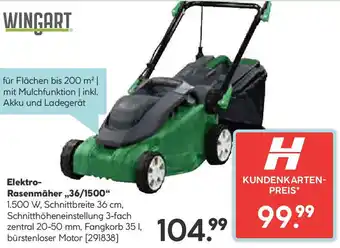 Hellweg Elektro- Rasenmäher,,36/1500 Angebot