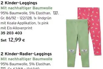 Tchibo Eduscho 2 kinder-leggings Angebot