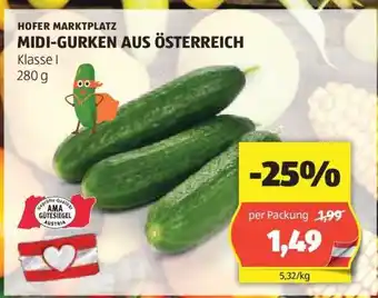 Hofer MIDI-GURKEN AUS ÖSTERREICH Angebot