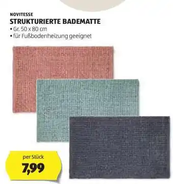 Hofer NOVITESSE STRUKTURIERTE BADEMATTE Angebot