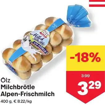 MPreis Milchbrötle Alpen-Frischmilch Angebot