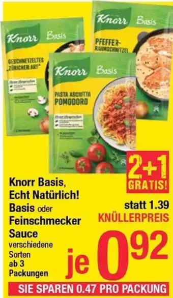 Maximarkt Basis, Echt Natürlich! Basis oder Feinschmecker Angebot